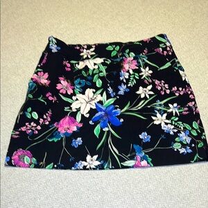 Floral Black Skort.  S.C& Co.  Size 8